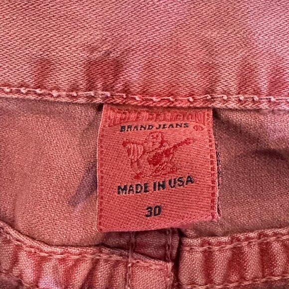 True Religion Ricky Big T Overdye Jeans – Men’s Size 30 – Color: ASSD Crimson - Picture 9 of 9